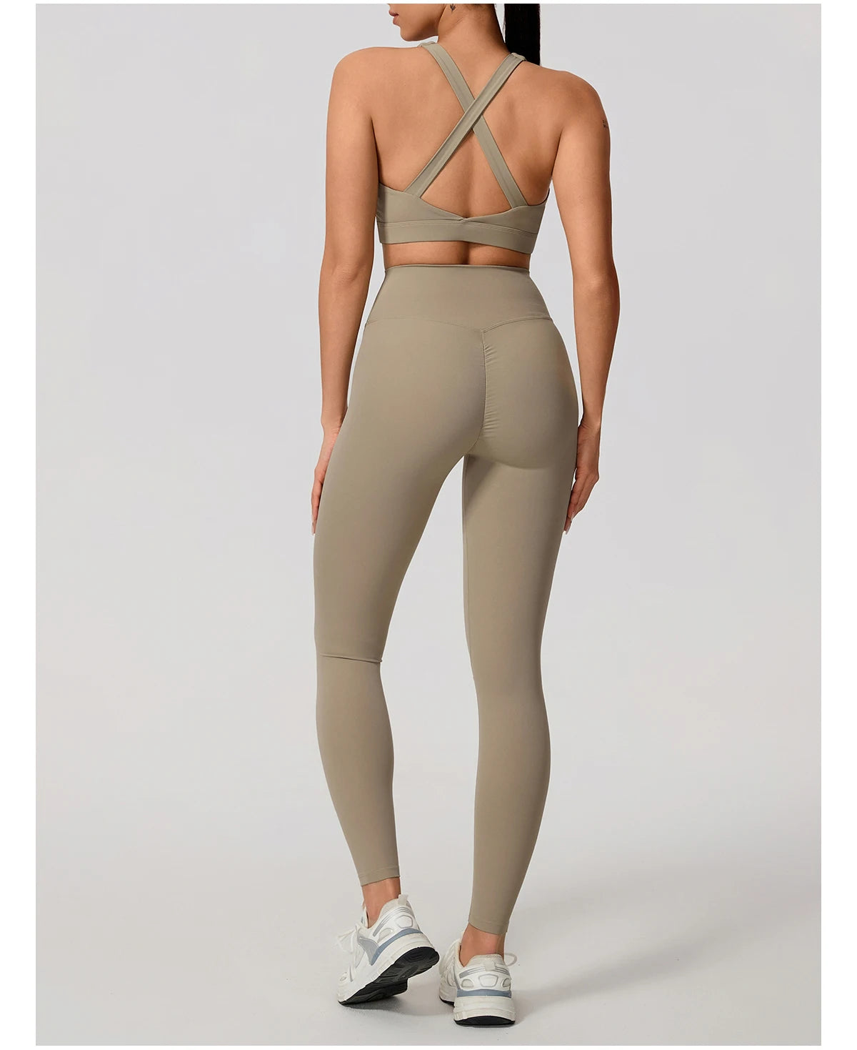 Conjunto Deportivo Mujer de Top y Leggings Sin Costuras