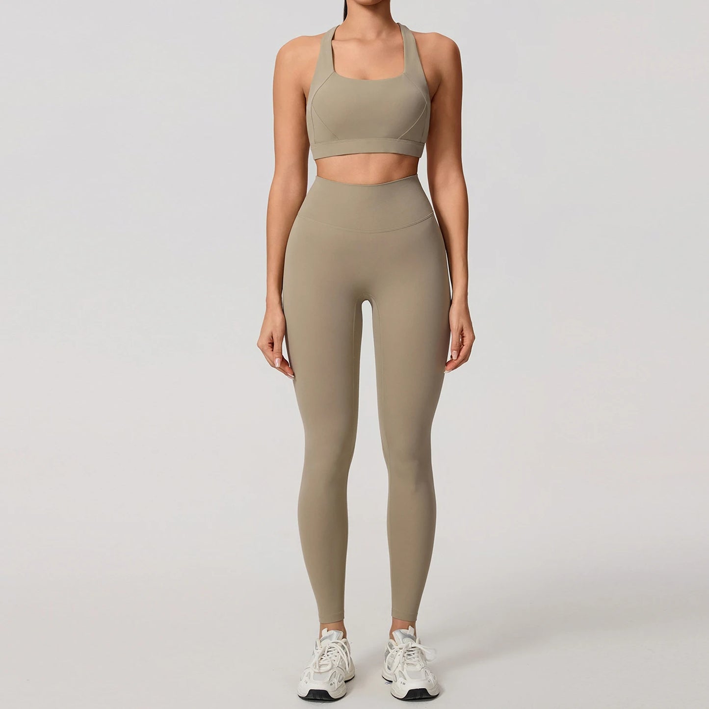Conjunto Deportivo Mujer de Top y Leggings Sin Costuras