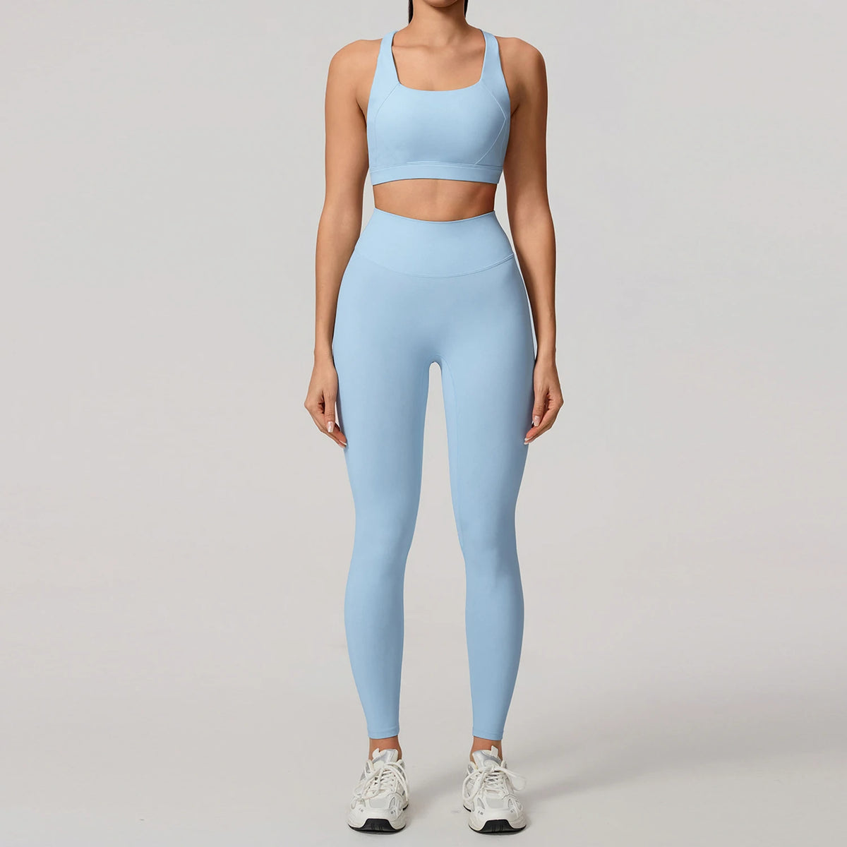Conjunto Deportivo Mujer de Top y Leggings Sin Costuras