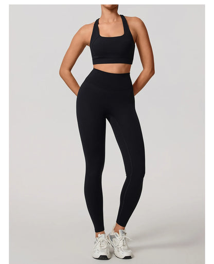 Conjunto Deportivo Mujer de Top y Leggings Sin Costuras