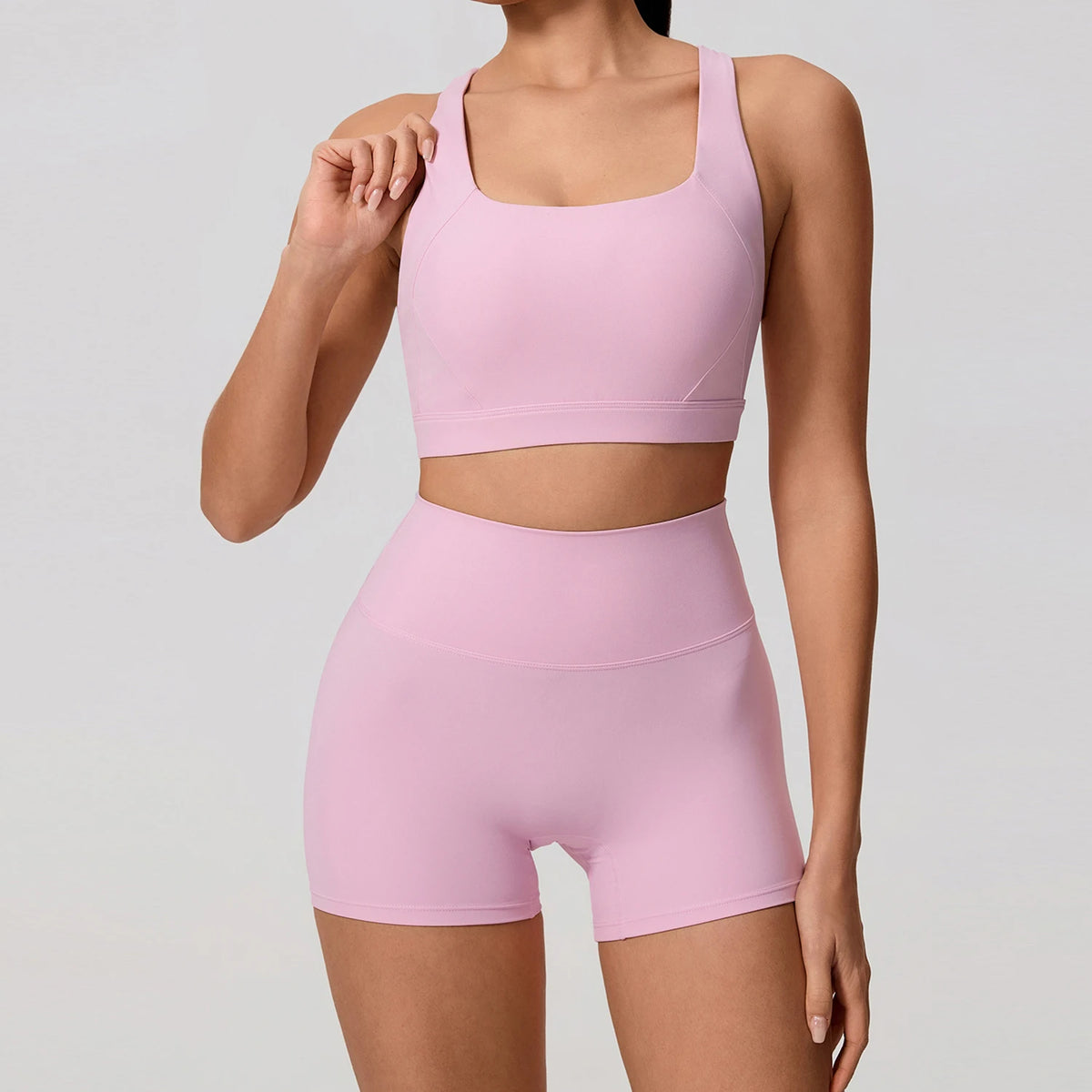Conjunto Deportivo Mujer de Top y Leggings Sin Costuras