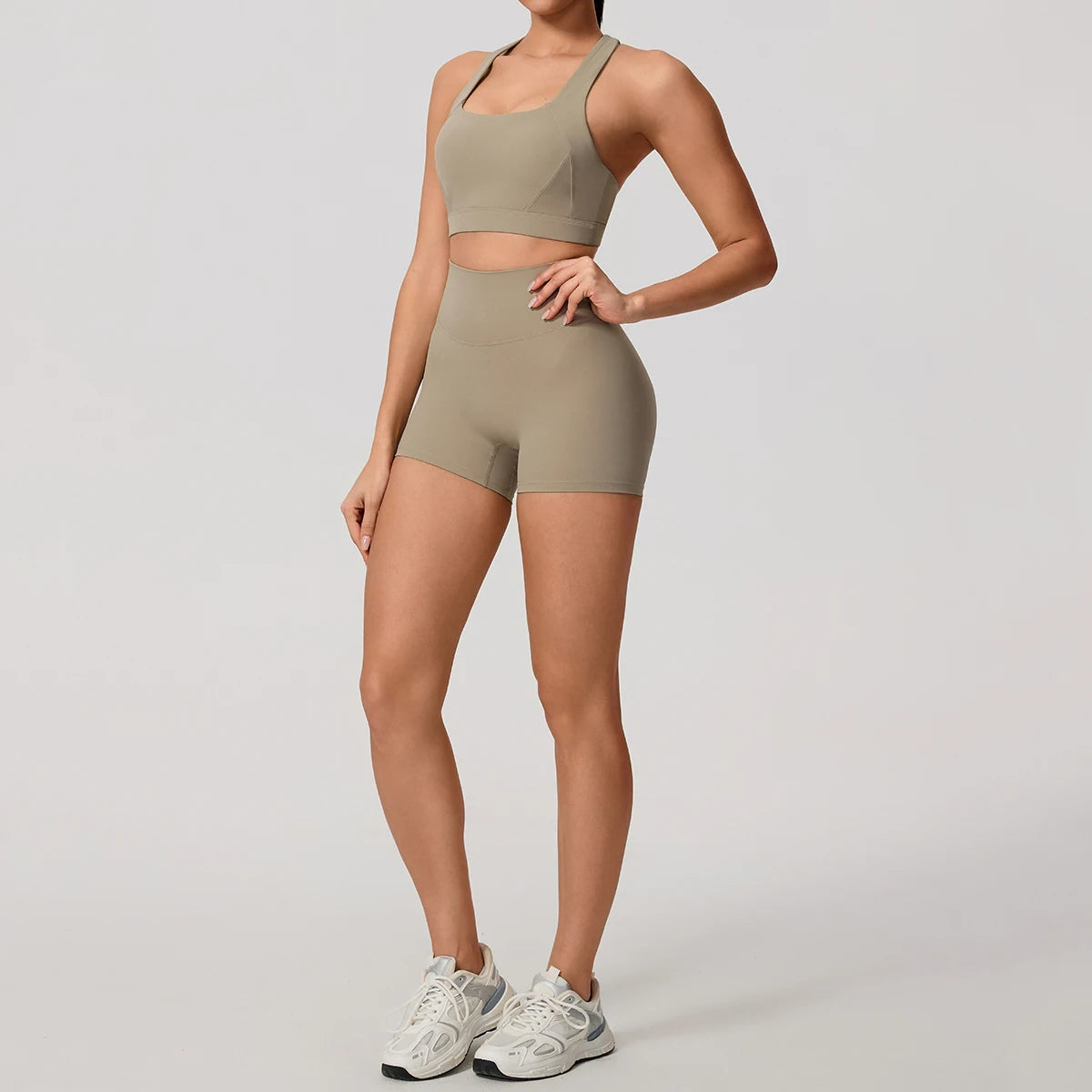 Conjunto Deportivo Mujer de Top y Leggings Sin Costuras