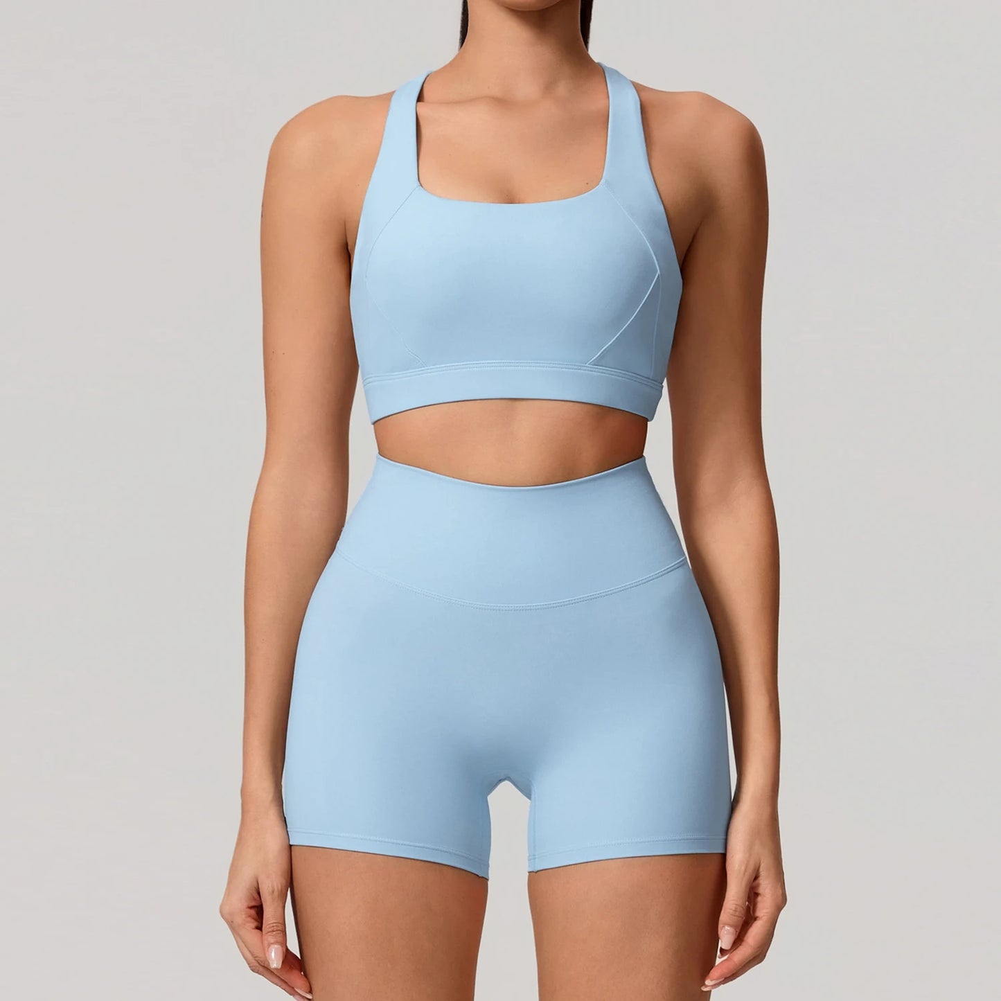 Conjunto Deportivo Mujer de Top y Leggings Sin Costuras