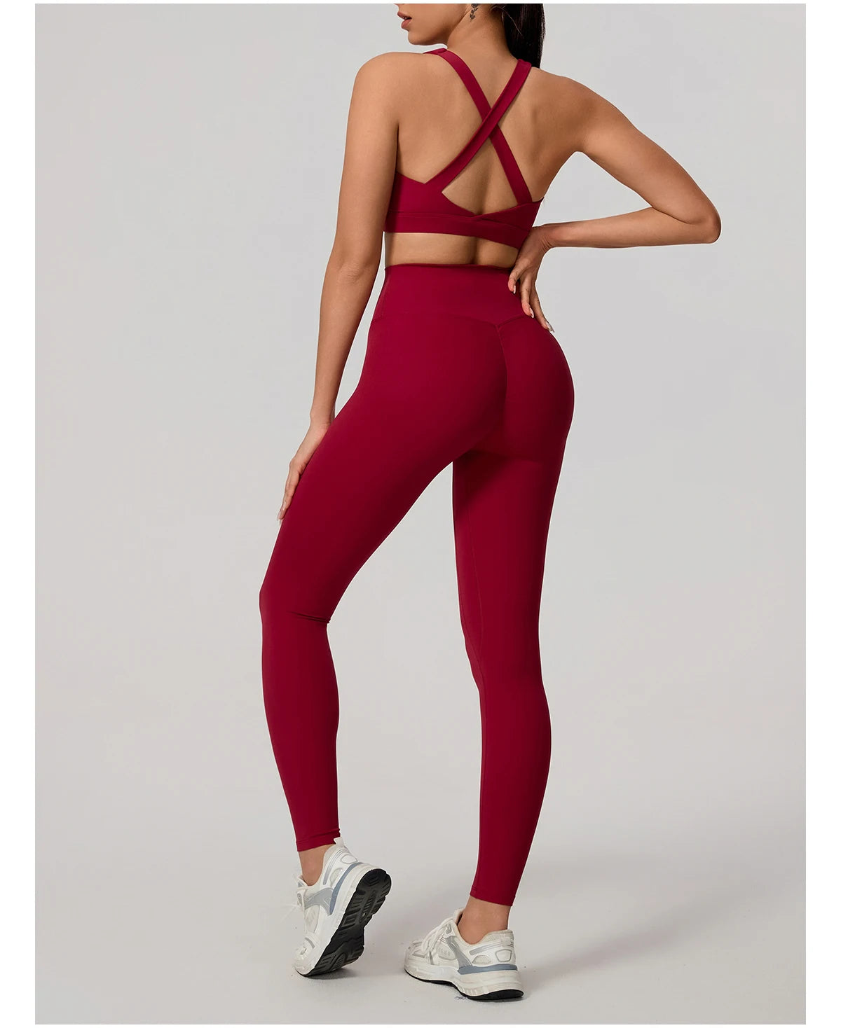 Conjunto Deportivo Mujer de Top y Leggings Sin Costuras