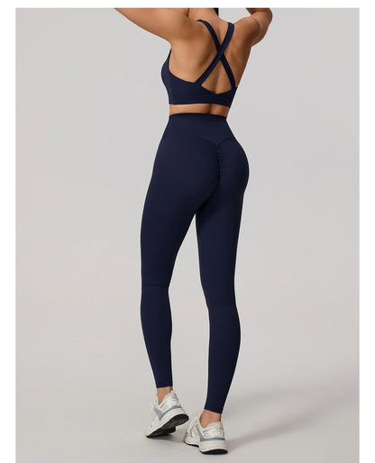 Conjunto Deportivo Mujer de Top y Leggings Sin Costuras