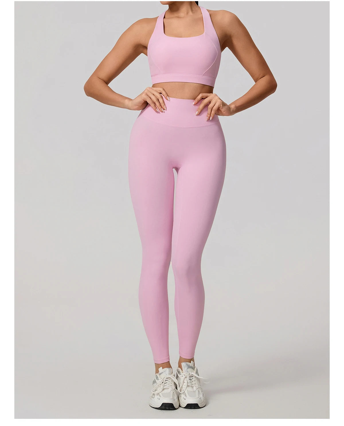 Conjunto Deportivo Mujer de Top y Leggings Sin Costuras