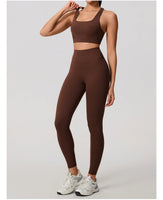 Conjunto Deportivo Mujer de Top y Leggings Sin Costuras