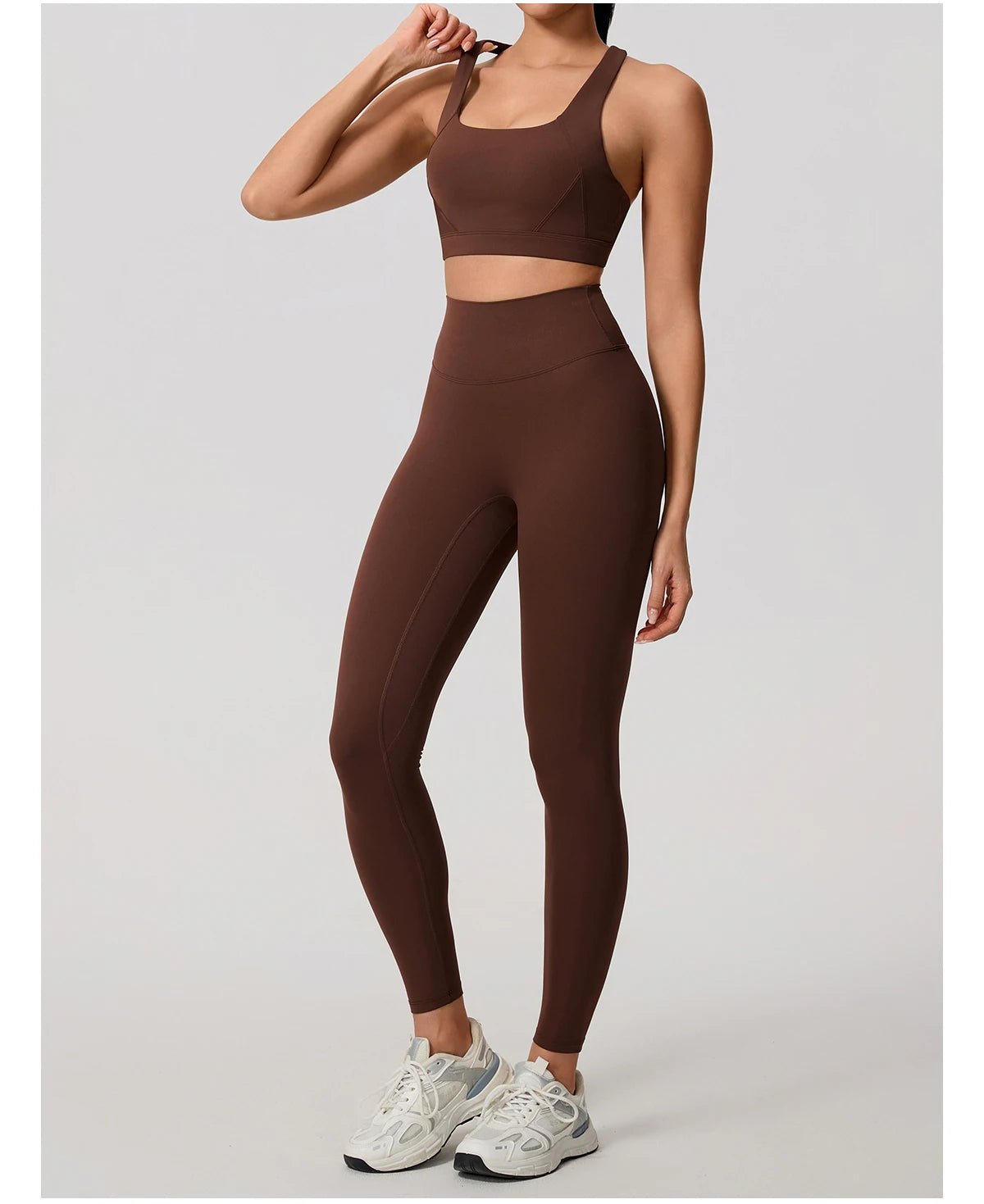 Conjunto Deportivo Mujer de Top y Leggings Sin Costuras
