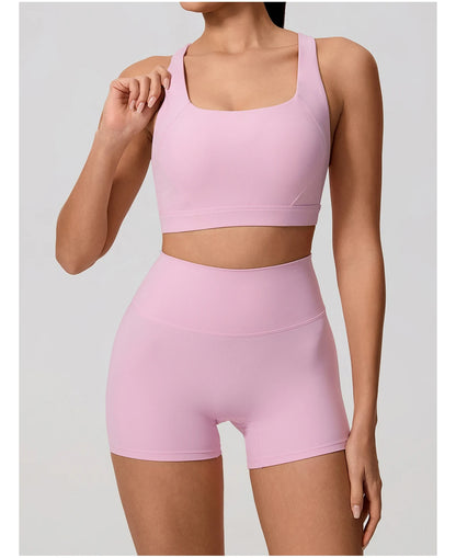 Conjunto Deportivo Mujer de Top y Leggings Sin Costuras