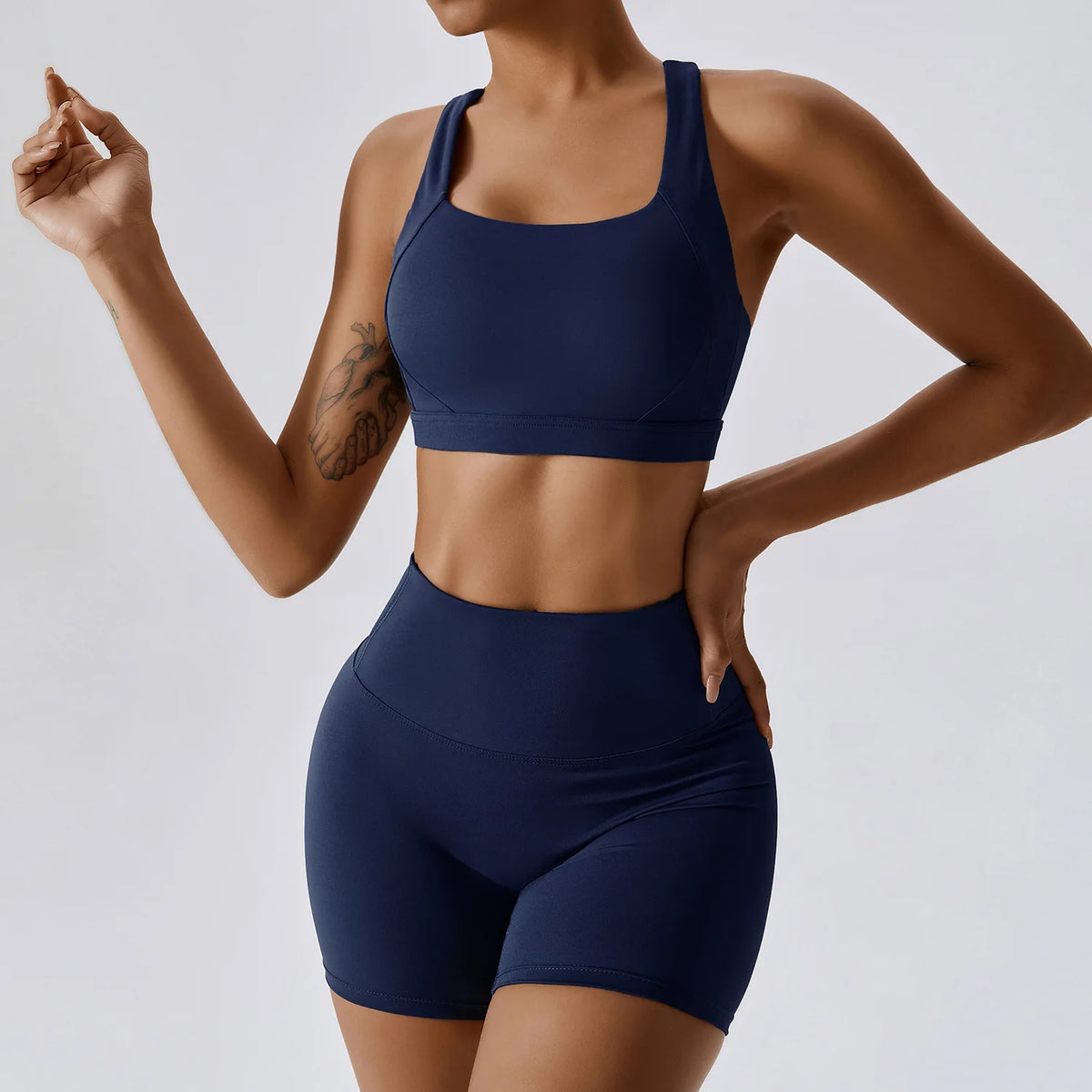 Conjunto Deportivo Mujer de Top y Leggings Sin Costuras