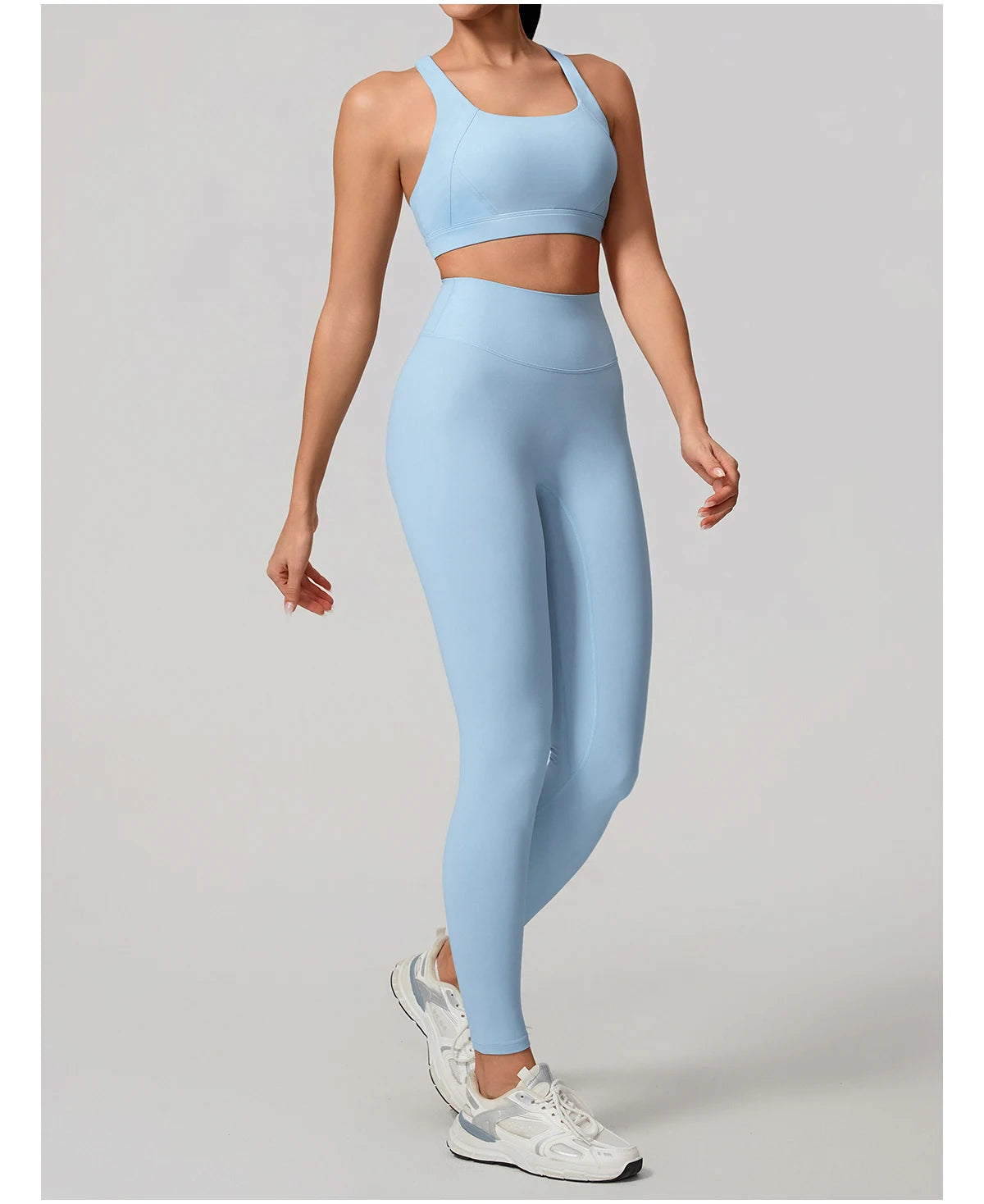 Conjunto Deportivo Mujer de Top y Leggings Sin Costuras