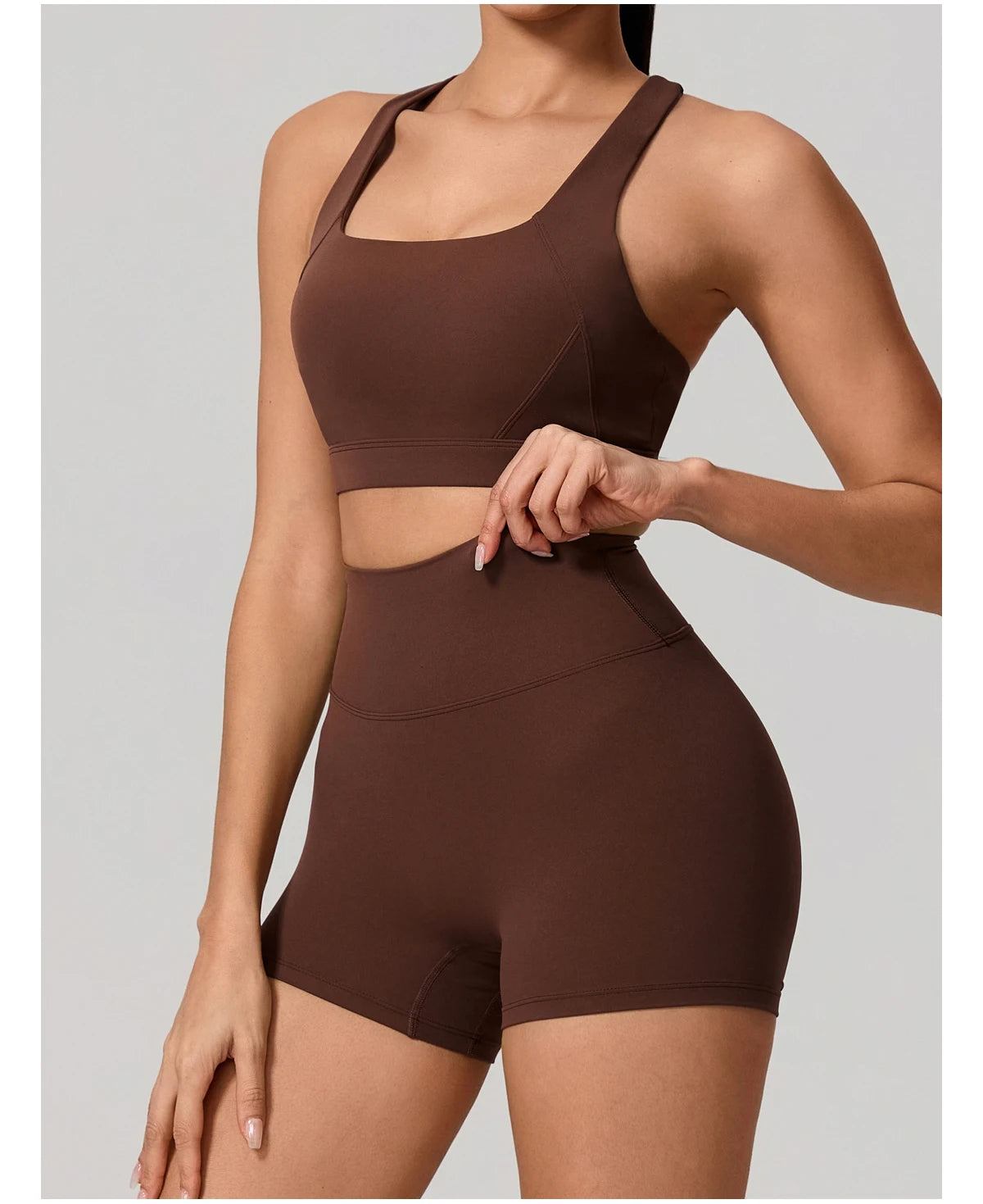 Conjunto Deportivo Mujer de Top y Leggings Sin Costuras