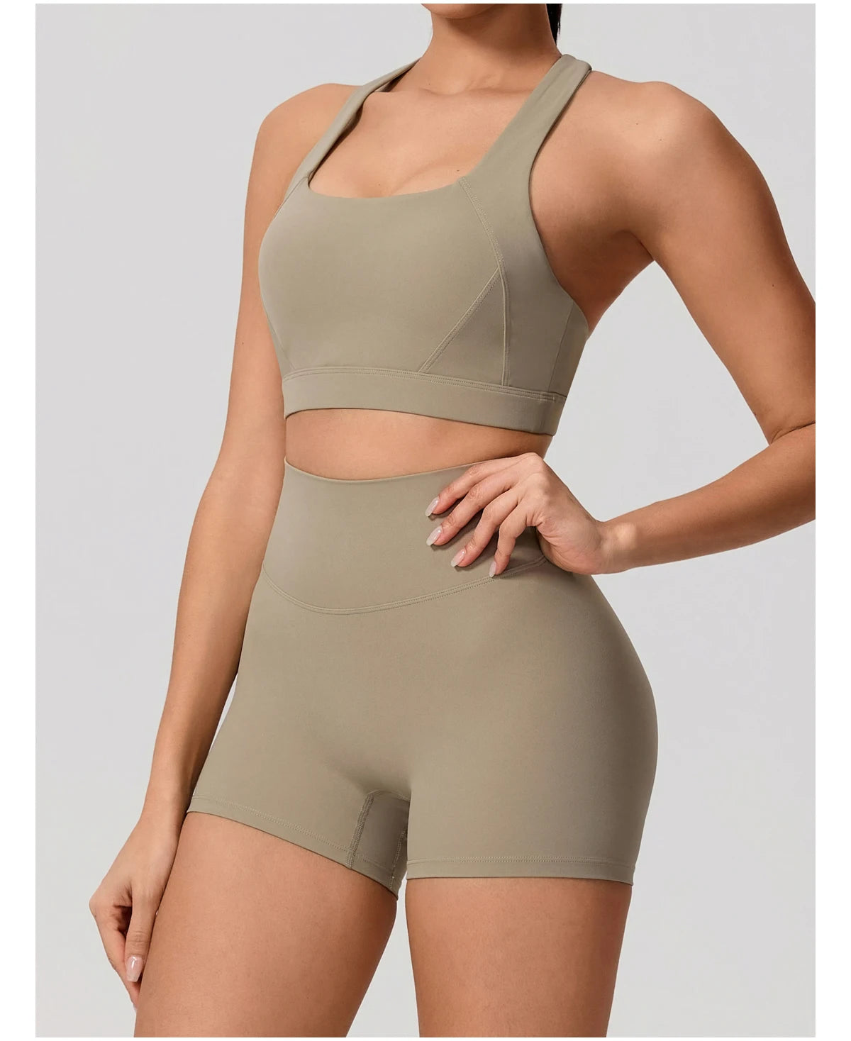 Conjunto Deportivo Mujer de Top y Leggings Sin Costuras
