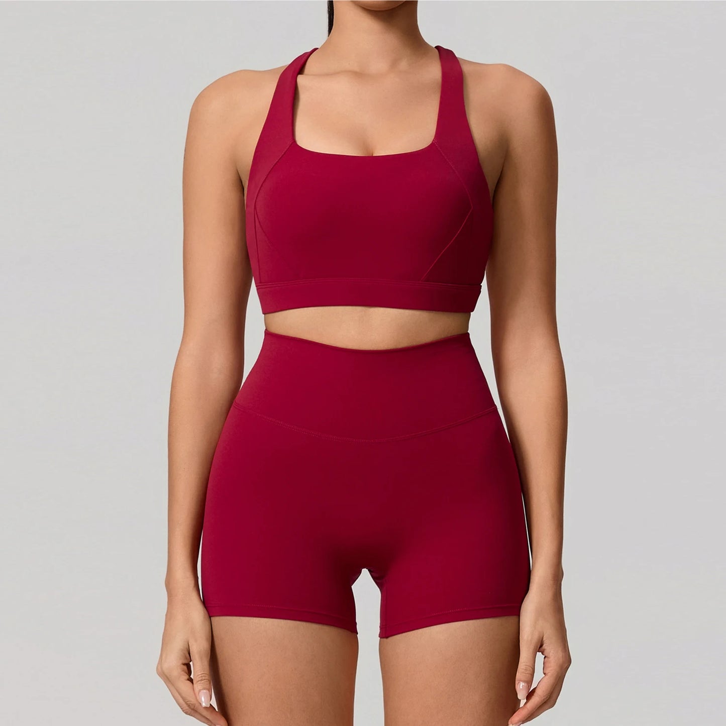 Conjunto Deportivo Mujer de Top y Leggings Sin Costuras