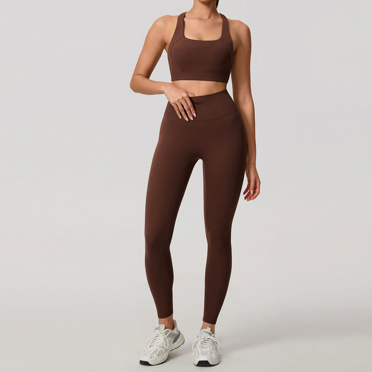 Conjunto Deportivo Mujer de Top y Leggings Sin Costuras