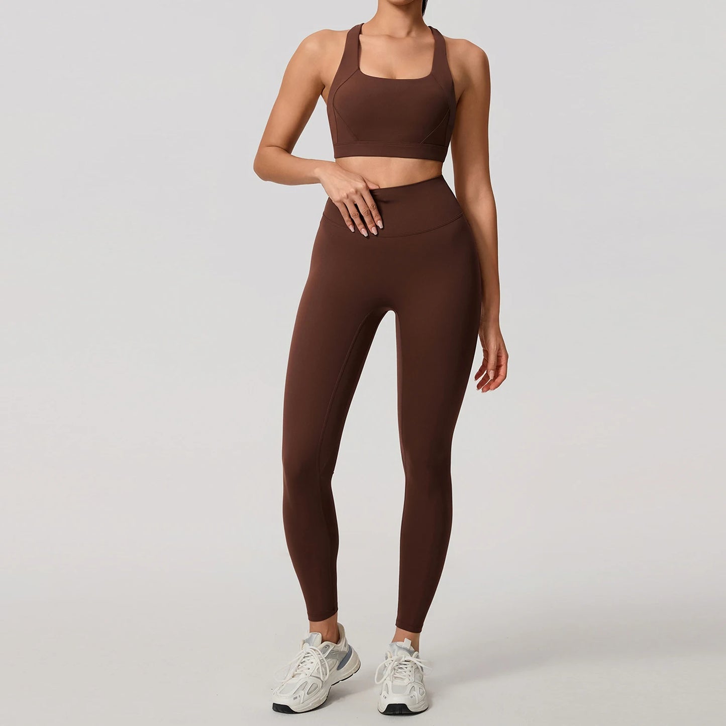 Conjunto Deportivo Mujer de Top y Leggings Sin Costuras