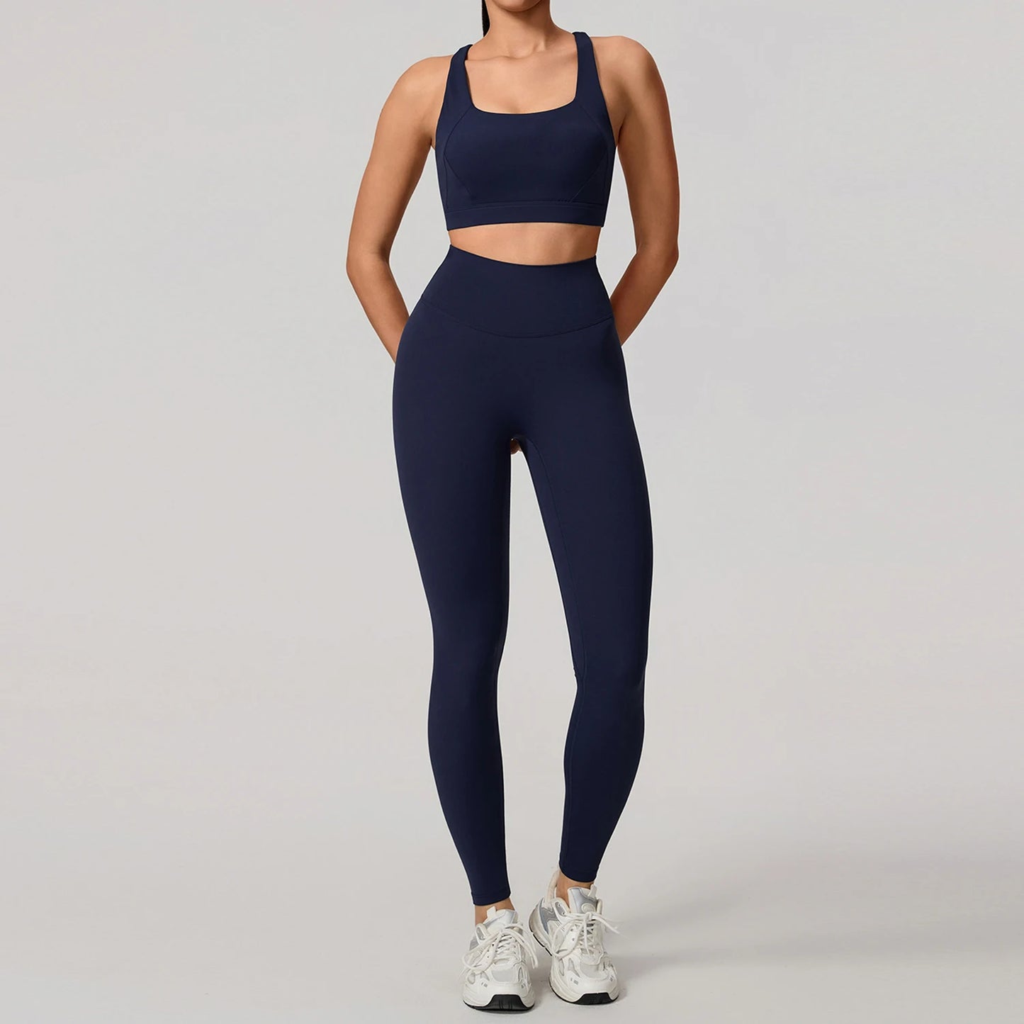 Conjunto Deportivo Mujer de Top y Leggings Sin Costuras