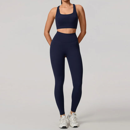 Conjunto Deportivo Mujer de Top y Leggings Sin Costuras